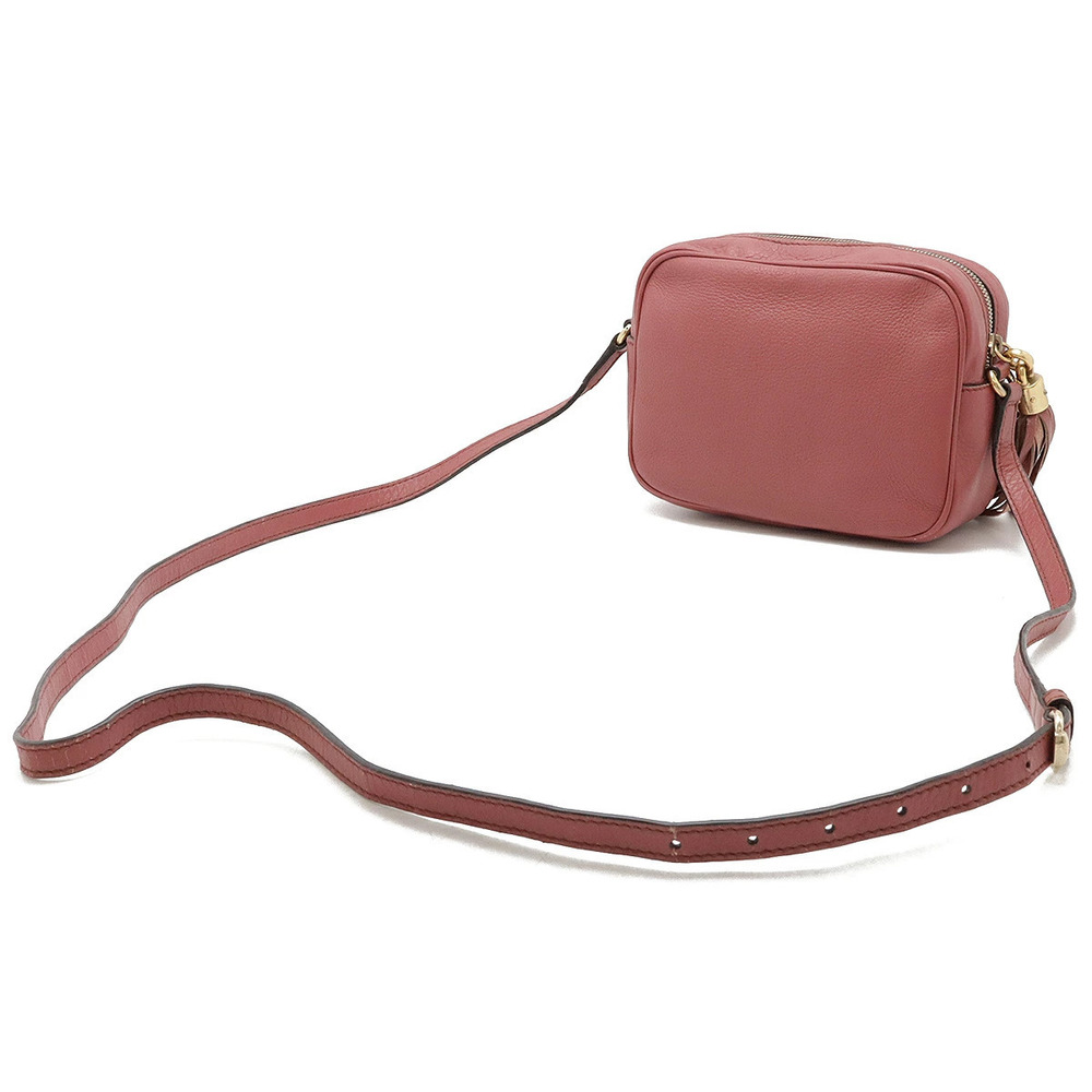 Gucci Pink Crossbody Fringe Soho Leather Bag Tassel Disco Purple Pink Purple